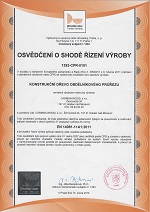 Certifikát o shodě řízení výroby